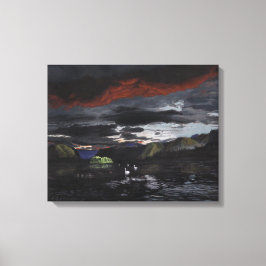 Medianoche en el río Yukón: lienzo de tamaño están