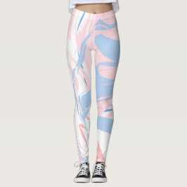 Medias abstractas de remolino blanco rosa azul
