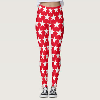 Medias americanas rojas con estrellas blancas