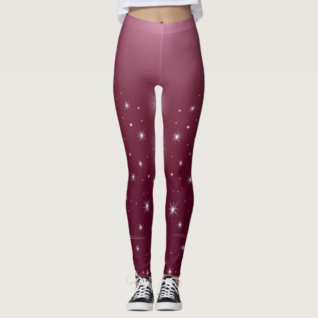Medias Artísticas Burgundy Galaxy Sparkle (Anverso)
