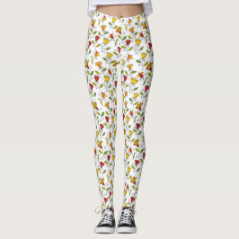 Medias blancas con un estampado floral colorido