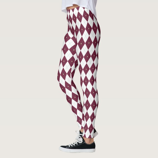 Medias blancas de argyle para mujer (Izquierda)