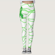Medias blancas y verde lima onduladas Lyme