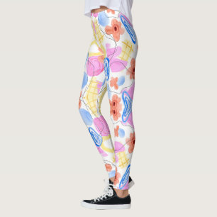 Medias brillantemente estampadas con abstracto