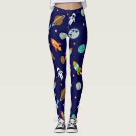 Medias con estampado de astronauta azul