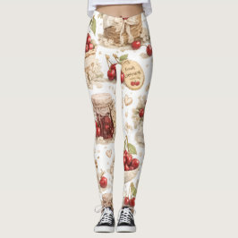 Medias con Estampado de Cerezas