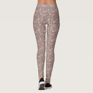 Medias con Estampado de Paisley Rojo-Crema