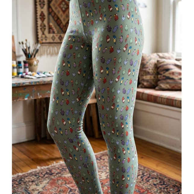 Medias con estampado de pájaro de dibujos animados (Subido por el creador)
