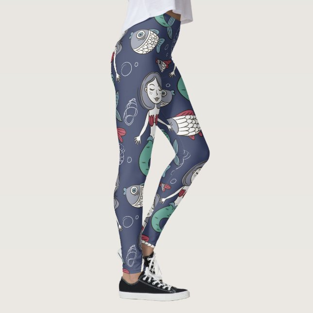 medias con estampado de sirena linda (Derecha)