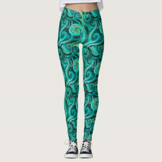 Medias con estampado remolino verde mar