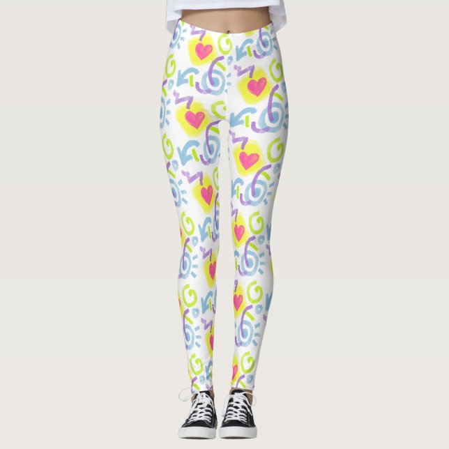 Medias con Estampado Retro de Corazones de los Och (Anverso)