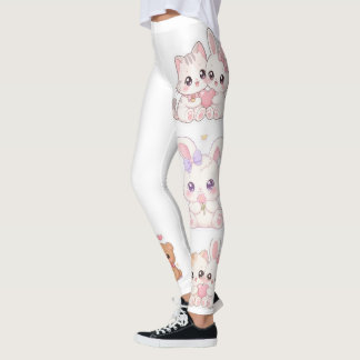 Medias con Patrón de Amigos Animales Kawaii Pastel