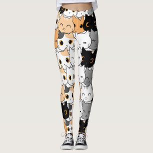 Medias con Patrón de Gatos Kawaii Modernos y Lindo