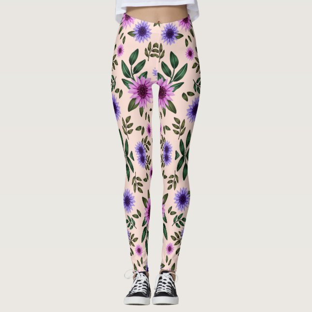 Medias con un vibrante patrón floral  (Anverso)