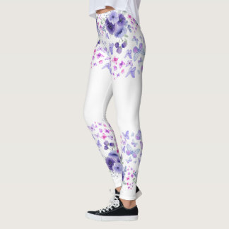 Medias de Acuarela Floral Mariposa Morada - Lindas