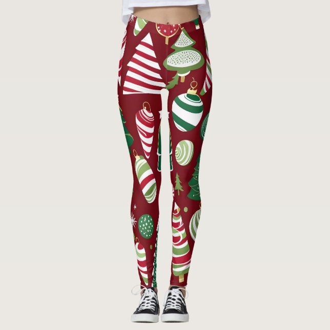 medias de adornos de caramelo de árbol de navidad (Anverso)