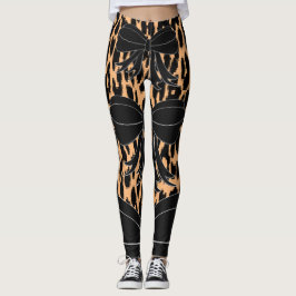Medias de arco negro de leopardo