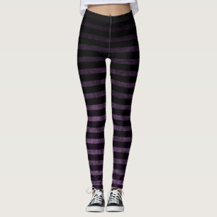 Medias de bruja negras y moradas con rayas ombré g