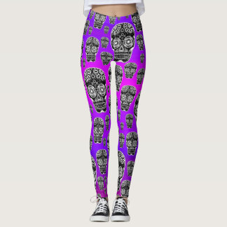 Medias de Calavera de Azúcar Moradas