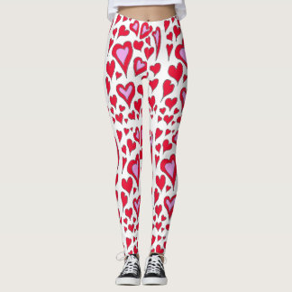 Medias de dibujo de corazones