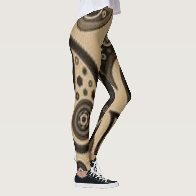 medias de estampado de paisley marrón negro (Derecha)