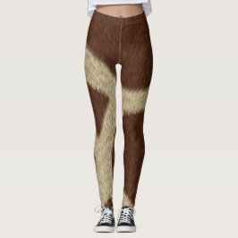 Medias de estampado de piel de jirafa falsa