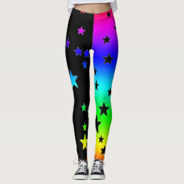 Medias De Estrella De Arcoiris Y Negro