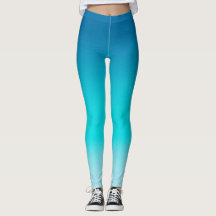Medias de gradiente de azul a aqua modernas ombre