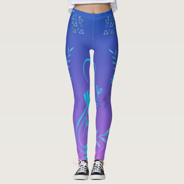 Medias de gradiente geométrico floral (Anverso)
