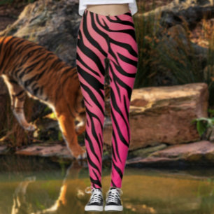 Medias de Graduación de Rayas de Tigre – Rosa y Na