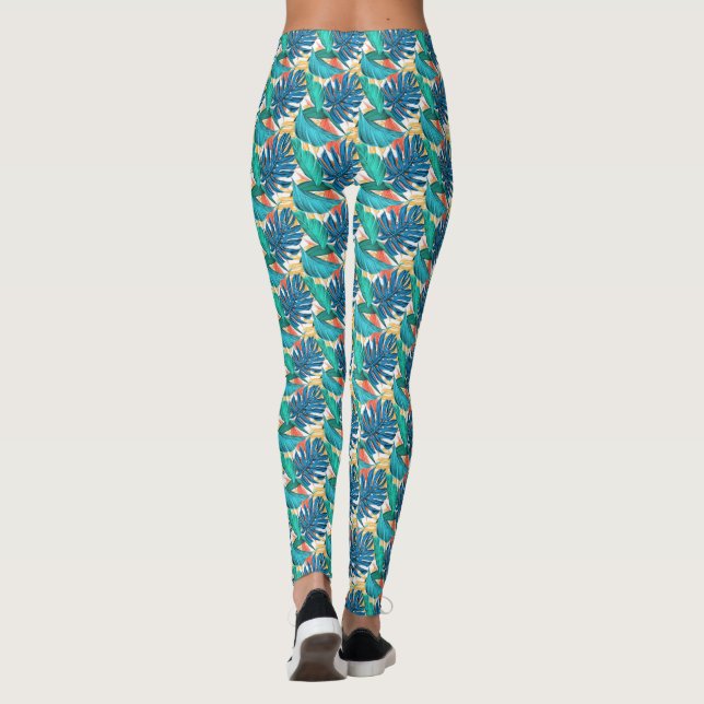 Medias de Hojas Tropicales Exóticas (Reverso)