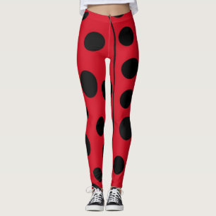 Medias de mariquita roja y manchas negras