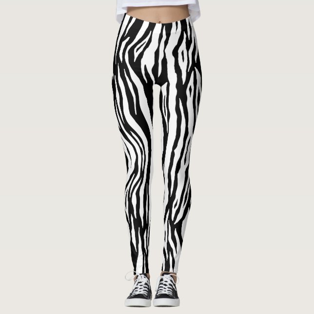 medias de mujer estampado animal blanco negro (Anverso)