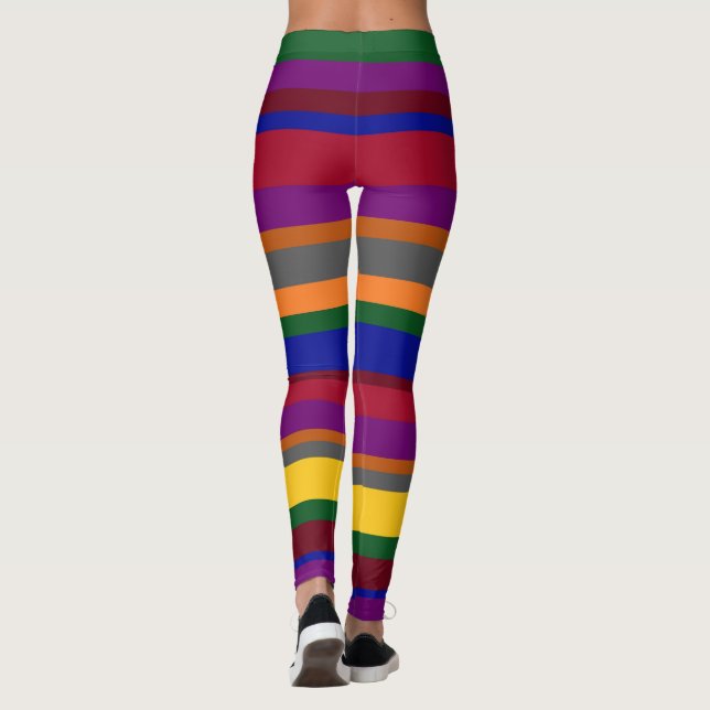 Medias de mujer rayadas multicolores (Reverso)