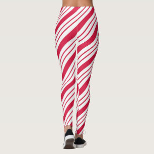 Medias de Navidad a rayas de bastón de caramelo