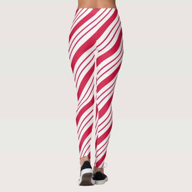 Medias de Navidad a rayas de bastón de caramelo (Reverso)