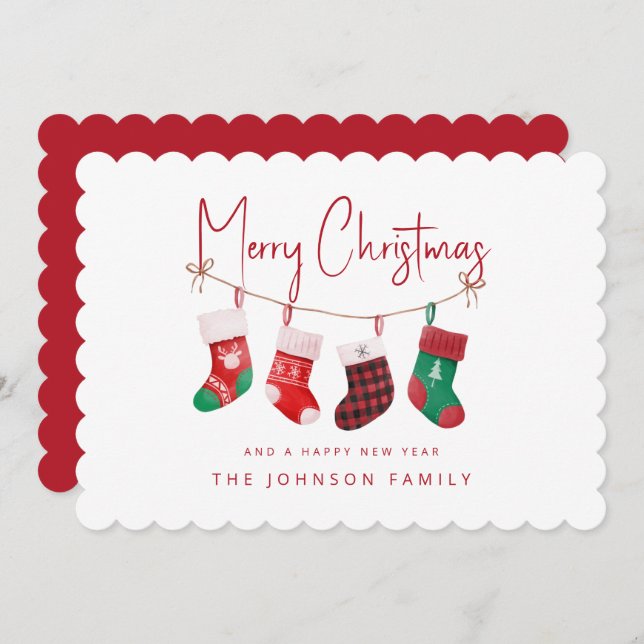 Medias de Navidad Feliz (Anverso / Reverso)