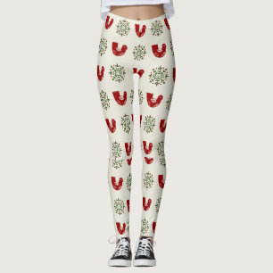 Medias de Navidad Holly Bird & Snowflake para muje