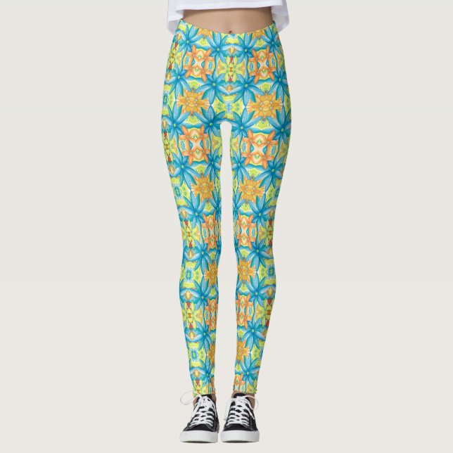 Medias de Pierna con Estampado de Parche (Anverso)