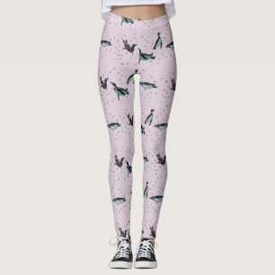 Medias de Pingüinos Burbujeantes (Rosa Polvoriento