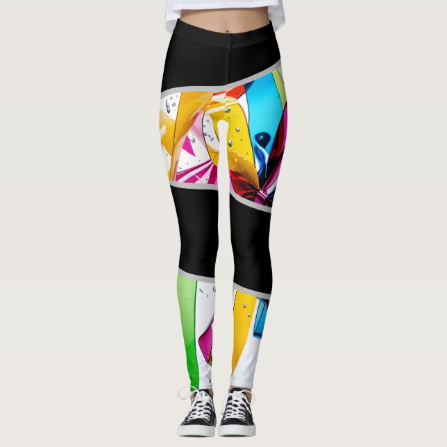 Medias de yoga de jogging de alta visibilidad vibr (Anverso)