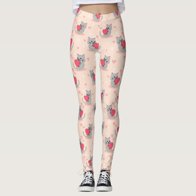 Medias de yoga estampadas lindas (Anverso)