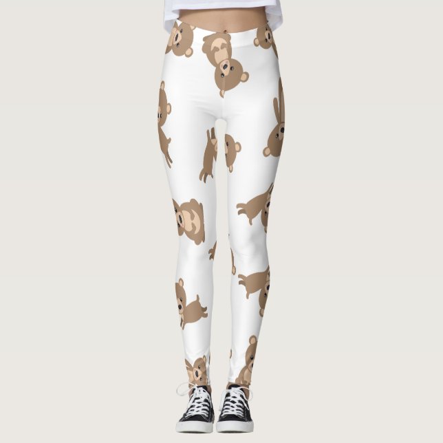 Medias de yoga estampadas lindas (Anverso)