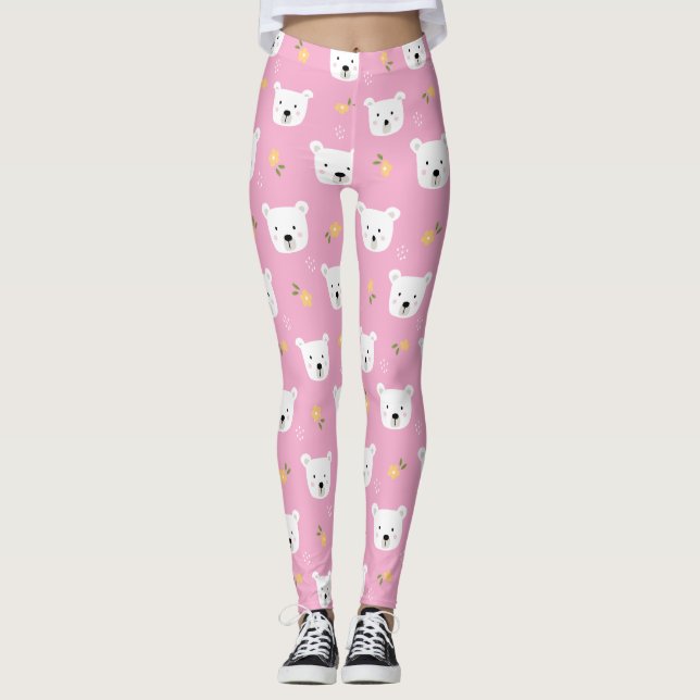 Medias de yoga estampadas lindas (Anverso)