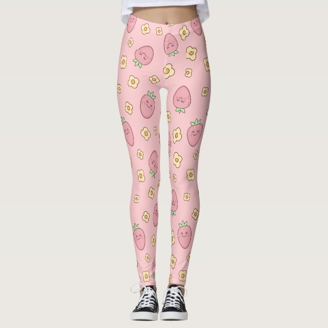 Medias de yoga estampadas lindas (Anverso)