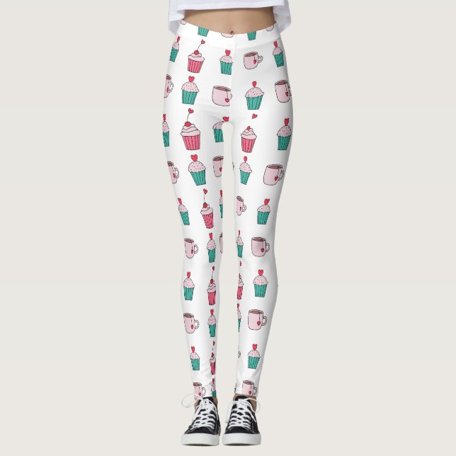 Medias de yoga estampadas lindas (Anverso)