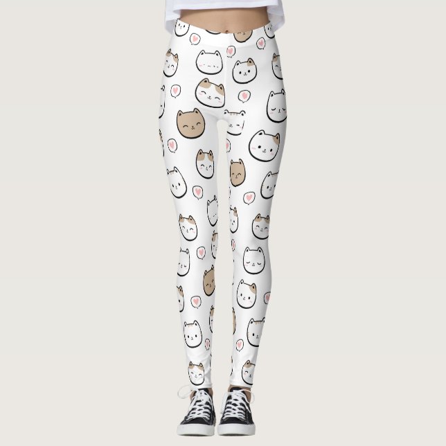 Medias de yoga estampadas lindas (Anverso)