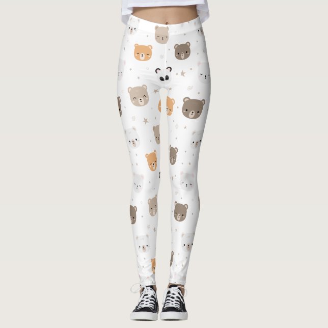 Medias de yoga estampadas lindas (Anverso)