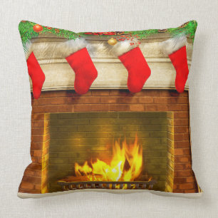 Medias del navidad y Cojín decorativo de la