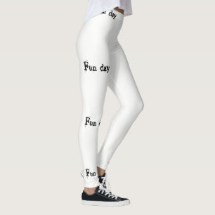 Medias divertidas día leggings largos blancos 